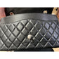 Chanel Quilted Lambskin Valentine Crystal Charms Medium Single Flap Black Bag