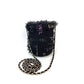 Chanel Denim Quilted Mood Mini Bucket With Chain Black