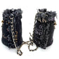 Chanel Denim Quilted Mood Mini Bucket With Chain Black