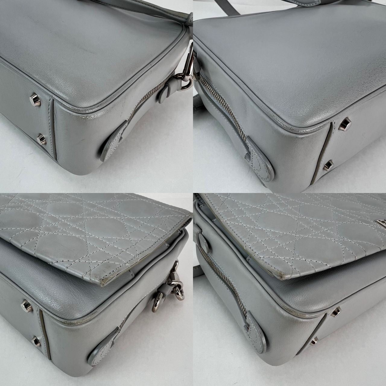 Christian Dior Lambskin Cannage Stardust Small Camera Crossbody Bag