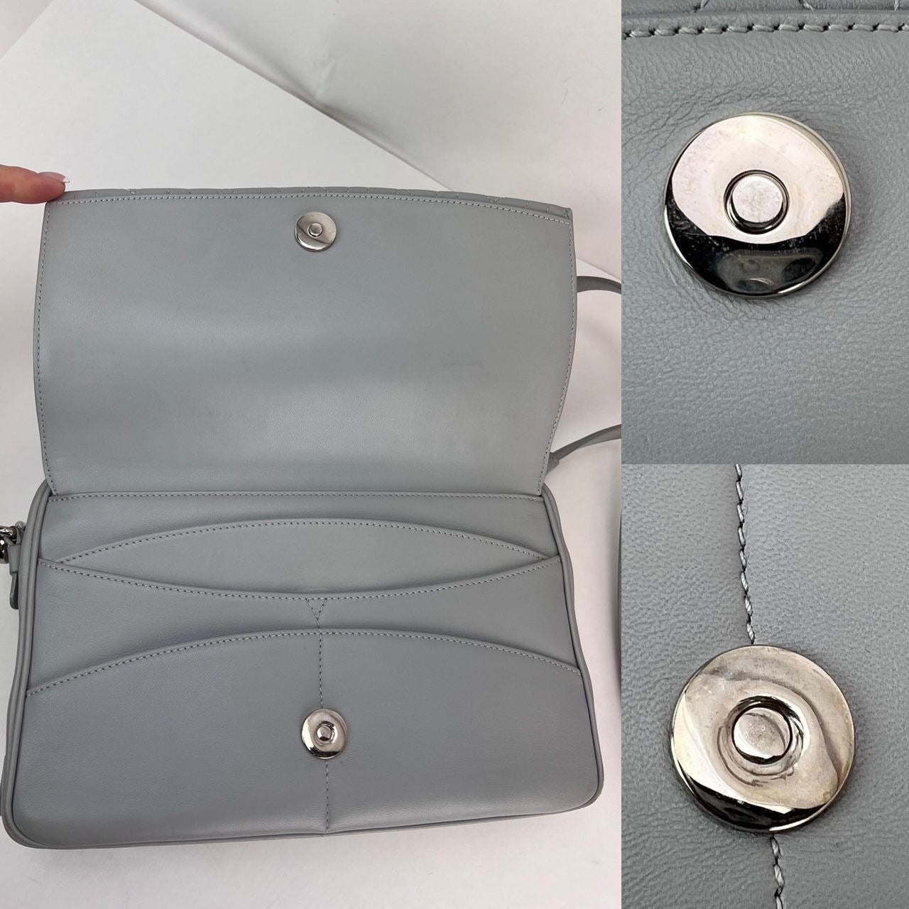 Christian Dior Lambskin Cannage Stardust Small Camera Crossbody Bag