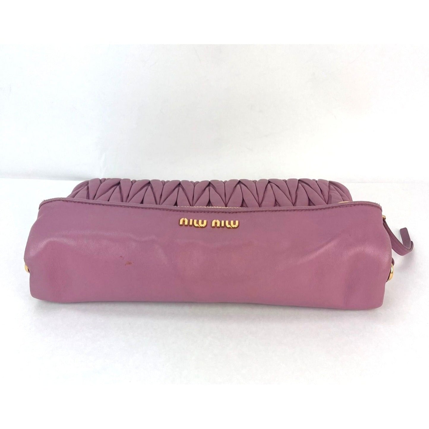 Miu MIU Matelasse Pink Nappa Leather Shoulder Bag