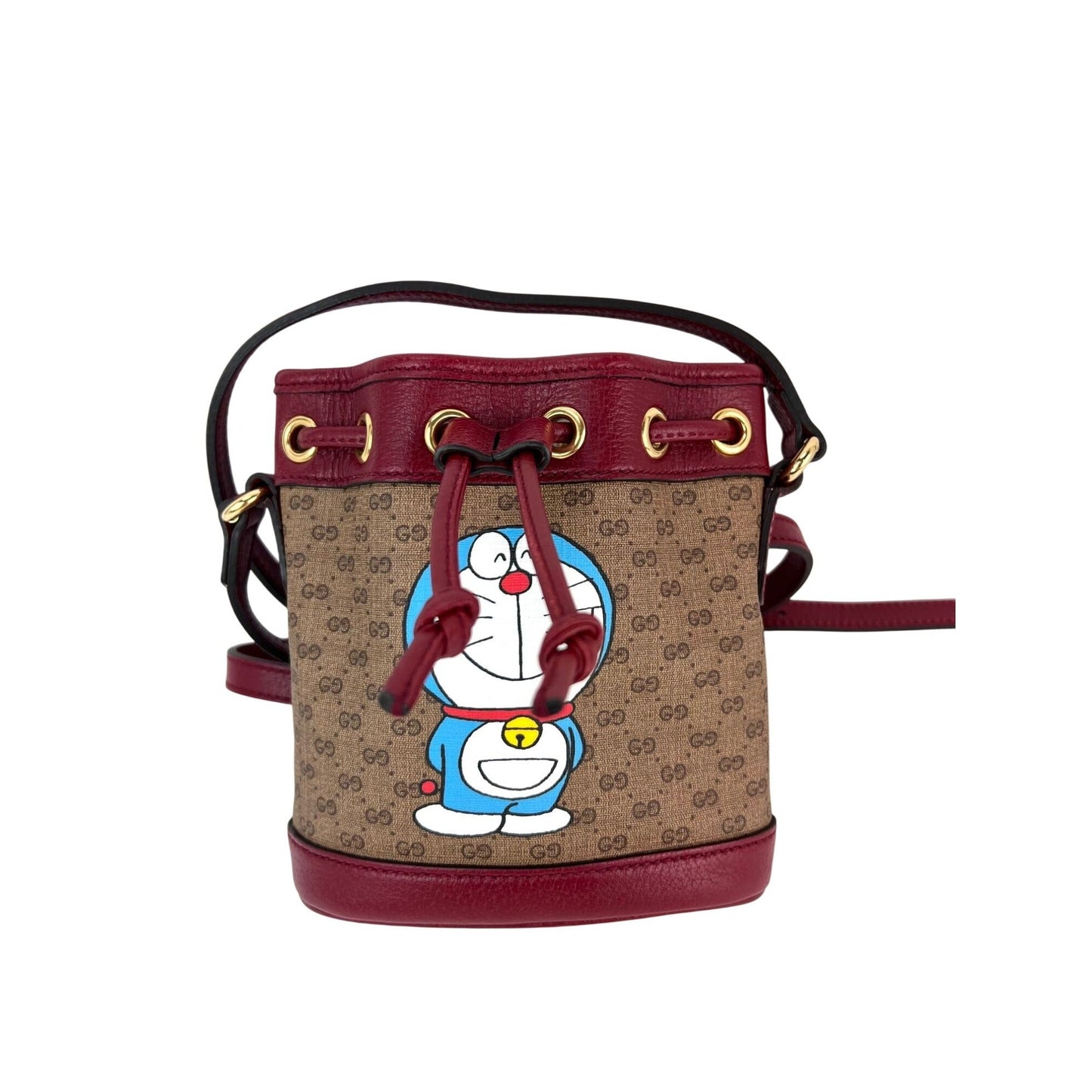 Gucci X Doraemon Vintage GG Supreme Mini Bucket Bag