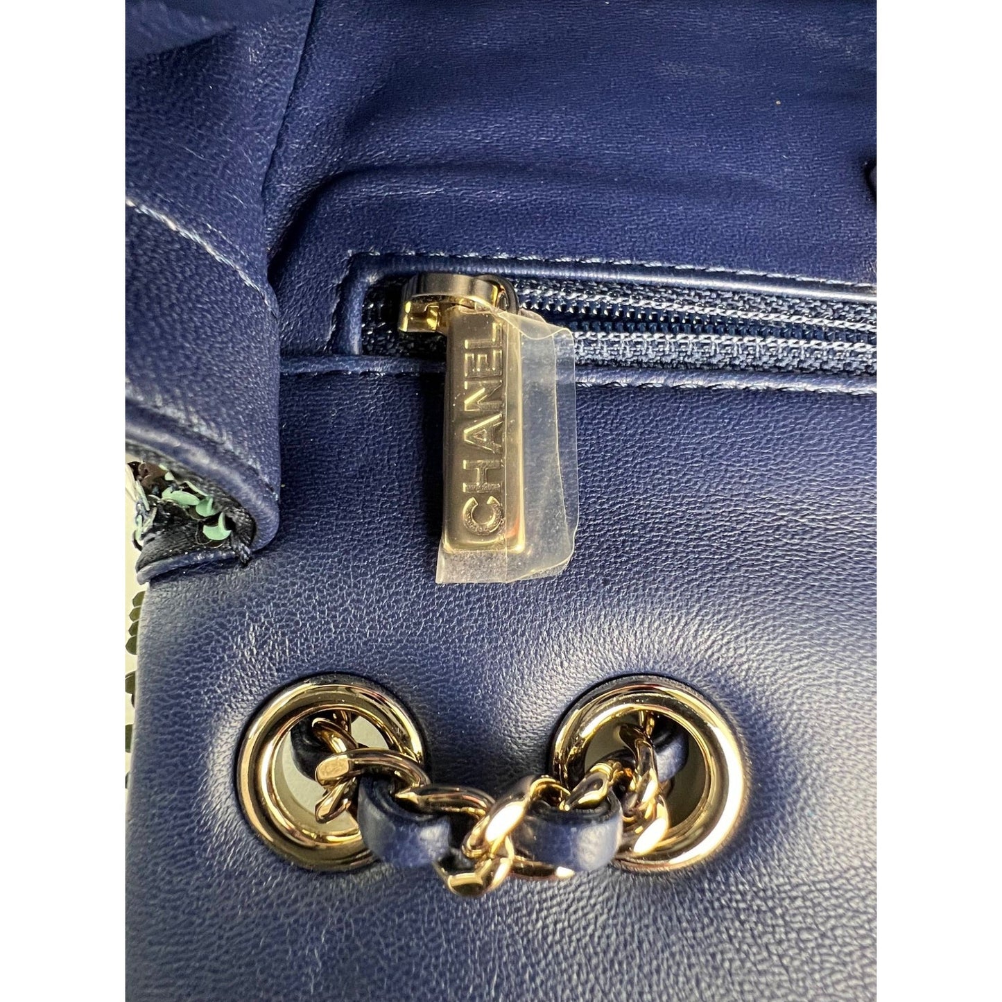 Chanel Shaded Sequins Mini Flap Green, Blue, black Shoulder Bag