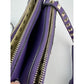 Valentino Rockstud Double Zip Purple Leather Crossbody Bag