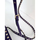 Valentino Rockstud Double Zip Purple Leather Crossbody Bag