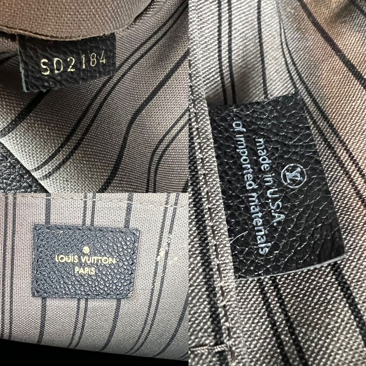 Louis Vuitton Montaigne GM Black Empriente Leather Shouder bag