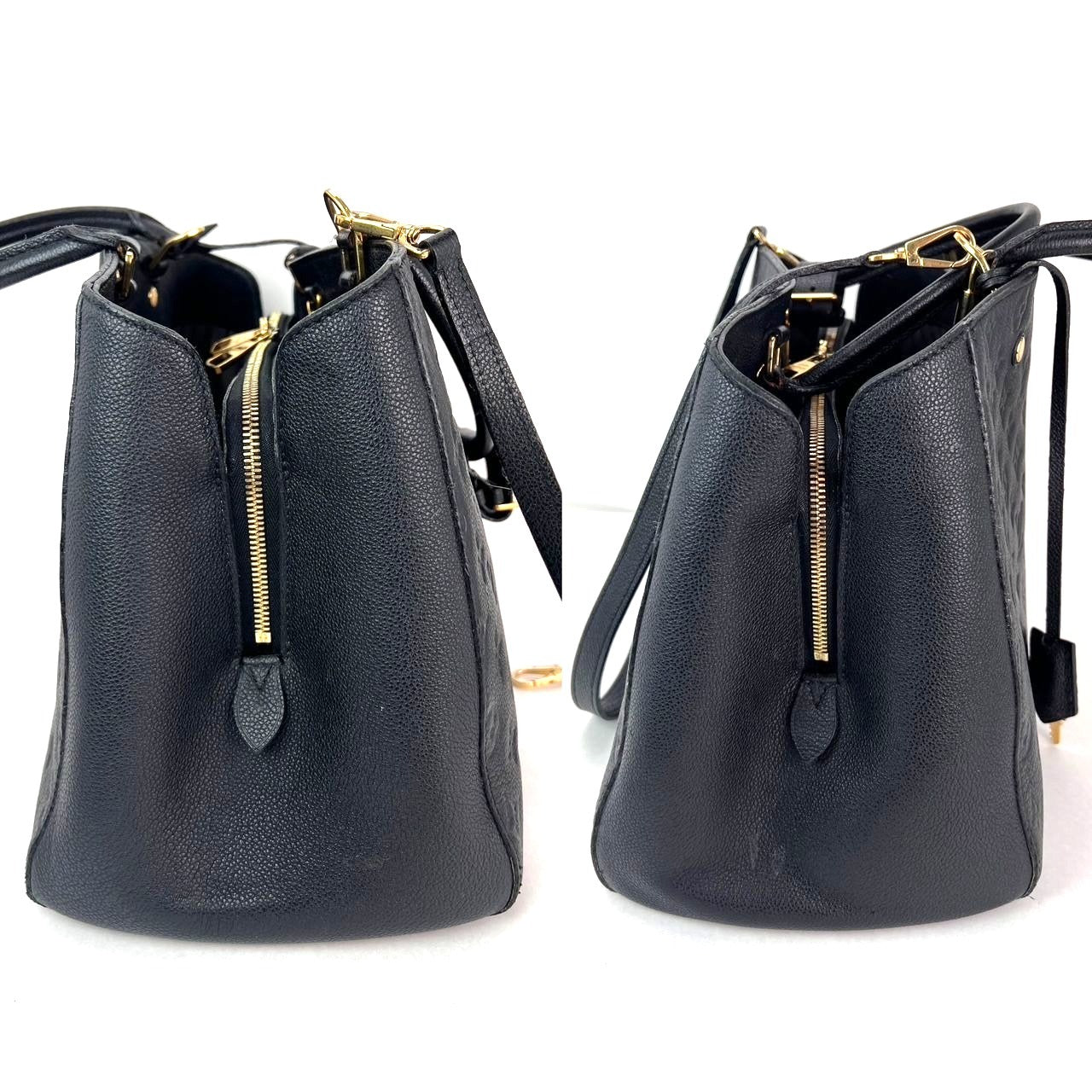 Louis Vuitton Montaigne GM Black Empriente Leather Shouder bag