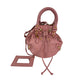 Balenciaga agneau Giant 12 Gold Hardware Mini Pompon Rose Pink Bucket Bag