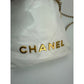 Chanel 22 Mini Shiny Calfskin Quilted White Crossbody Hand Bag