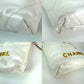 Chanel 22 Mini Shiny Calfskin Quilted White Crossbody Hand Bag