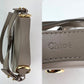Chloe Shiny Calfskin Suede Small C Motty Gray Shoulder Bag