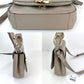 Chloe Shiny Calfskin Suede Small C Motty Gray Shoulder Bag