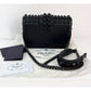 Prada City Calfskin Saffiano Studded Cahier Crossbody Clutch Bag Black