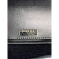 Prada City Calfskin Saffiano Studded Cahier Crossbody Clutch Bag Black